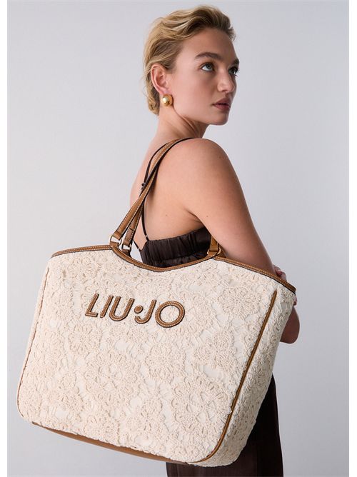 Borsa tote grande in pizzo LIU JO | AA6208J3865/X0459